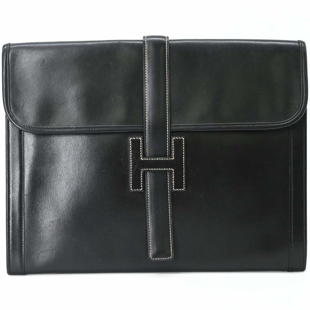 Hermes Jige Clutch Box Calf Gm #334253H11B